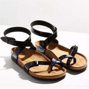 Birkenstock Patent Yara Ankle Wrap Sandal